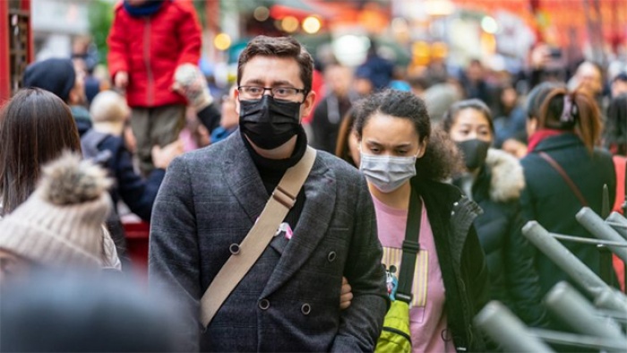 people wear medical masks in public
