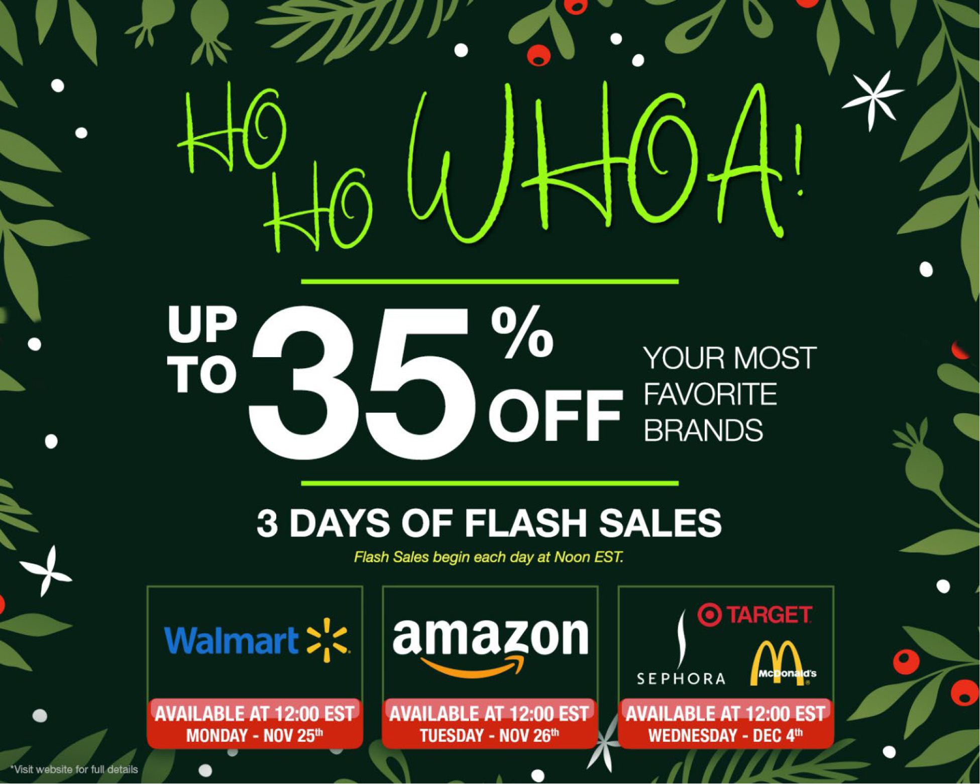 ho ho whoa up 35% off your most favorite brands