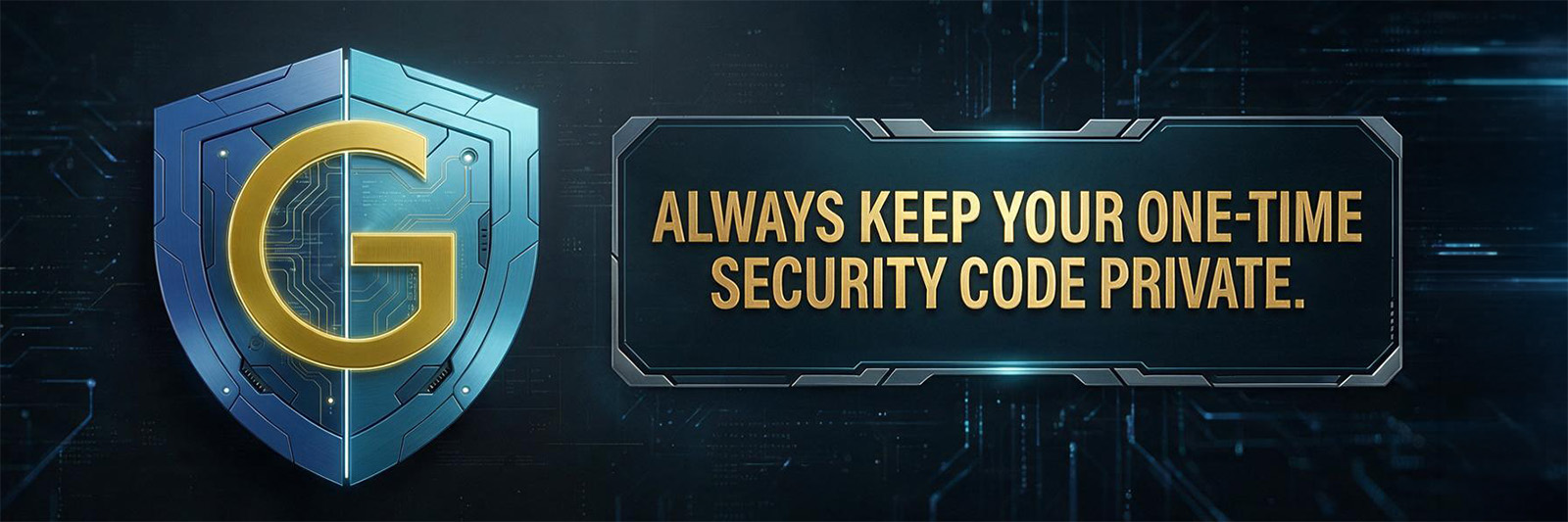 Always keep your one-time security code PRIVATE.⁠