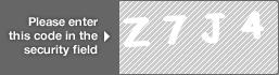 captcha code for visual authentication  letter Z number 7 letter J number 4