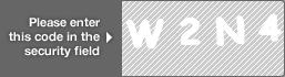 captcha code for visual authentication  letter W number 2 letter N number 4