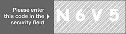 captcha code for visual authentication  letter N number 6 letter V number 5